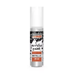   Pentart Metál ezüst színű akrilfesték - hobbi festék 20 ml 101