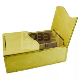   Fa ékszerdoboz felezett tetejű, osztott 12,5 x 18 x 6 cm - 10688