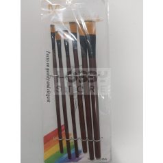 Szintetikus laposecset szett- barna nyelű - 6 részes 11020