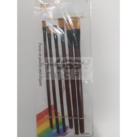 Szintetikus laposecset szett- barna nyelű - 6 részes 11020