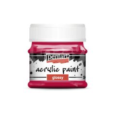   Pentart Fényes kármin színű akril bázisú hobbi festék 50 ml