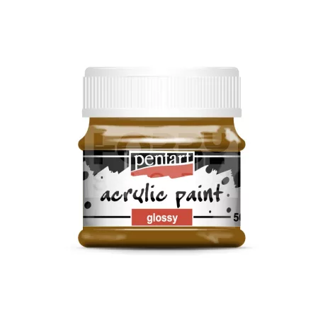 Pentart Fényes világosbarna színű akril bázisú hobbi festék 50 ml