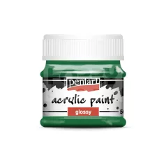   Pentart Fényes zöld színű akril bázisú hobbi festék 50 ml