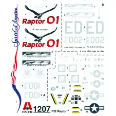 Italeri F - 22 RAPTOR 1:72 repülőgép makett 1207IT