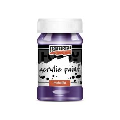   Pentart Metál lila színű akrilfesték - hobbi festék 100 ml 12887