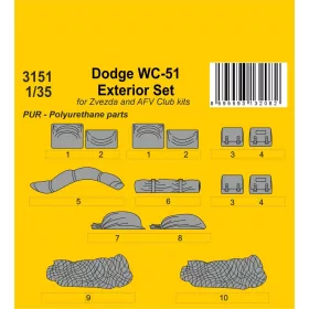   CMK Dodge WC-51 Stowage and Seat Cushions  / for Zvezda and other kits - Dodge WC-51 / Zvezda és más makettekhez – málha- és üléspárnák