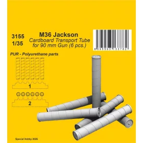   CMK M36 Jackson Cardboard Transport Tube for 90 mm Gun (6 pcs.) - 90 mm-es löveg szállító kartoncsövei – 6 db