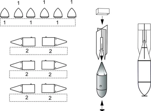 CMK WWII Soviet Bombs FAB 100kg (6pcs) - II. világháborús szovjet FAB 100kg – bombák – 6 db