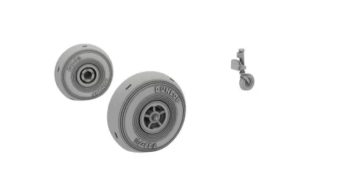CMK DH.82 Tiger Moth Mainwheels and Tailskid w/Wheel - DH.82 Tiger Moth és farokcsúszó kerék – főfutókerekek