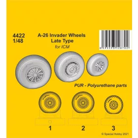   CMK A-26 Invader Wheels Late Type / for ICM kit - A-26 Invader késői típus – kerékkészlet