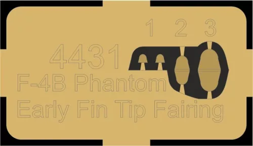 CMK F-4B Phantom Early Fin Tip Fairing and Rudder (separate) - F-4B Phantom korai – vezérsíkcsúcs-burkolat és külön oldalkormány