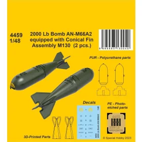   CMK 2000 Lb Bomb AN-M66A2 equipped with Conical Fin Assembly M130 (2 pcs.) - bomba – 2 db