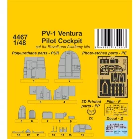 CMK PV-1 Ventura Pilot Cockpit – cockpit-kiegészítő