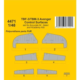   CMK TBF-3/TBM-3 Avenger Control Surfaces - kormányfelületek