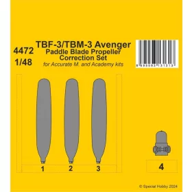  CMK TBF-3/TBM-3 Avenger széles lapátú légcsavar-korrekciós készlet, Accurate Miniatures / Academy maketthez