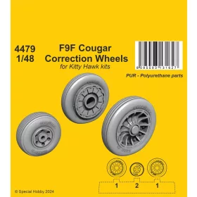   CMK F9F Cougar Correction Wheels for Kitty Hawk kits - korrekciós kerékkészlet