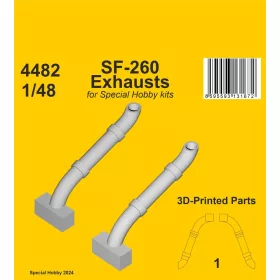   CMK SF-260 Exhausts  / for SH kits - kipufogócsonkok, Special Hobby maketthez