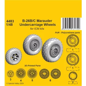  CMK B-26B/C Marauder Undercarriage Wheels  / for ICM kit - futóműkerekek