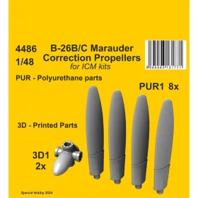   CMK B-26B/C Marauder Correction Propellers /  for ICM kit - B-26B/C Marauder légcsavarok – korrekciós készlet