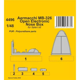   CMK Aermacchi MB-326 Open Electronic Nose Box for Italeri kits - nyitott orr-elektronikai rekesz