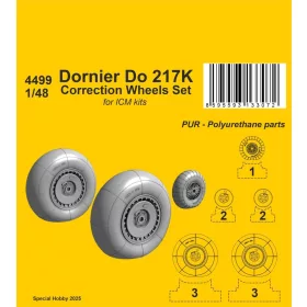   CMK Dornier Do 217 Wheels Correction Set for ICM - Dornier Do 217 korrekciós – kerékkészlet