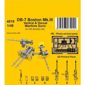   CMK DB-7 Boston Mk.III Ventral & Dorsal Machine Guns for HK Models - DB-7 Boston Mk.III alsó & felső – géppuska