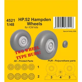 CMK HP.52 Hampden Wheels for ICM - kerékkészlet