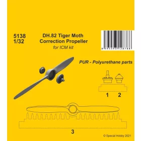   CMK DH.82 Tiger Moth Correction Propeller(ICM kit) - légcsavar-korrekciós készlet