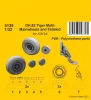 CMK DH.82 Tiger Moth Mainwheels and Tailskid (ICM kit) - főfutókerekek és farokcsúszó
