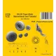 CMK DH.82 Tiger Moth Mainwheels and Tailskid (ICM kit) - főfutókerekek és farokcsúszó