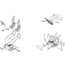   CMK UH-1D Interior set (DRA), USA, Modern - UH-1D (Dragon), amerikai, Modern – belsőtér-részletező készlet