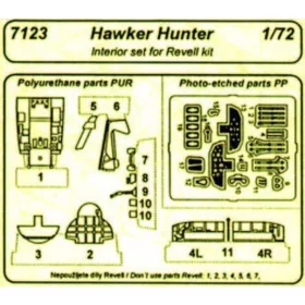   CMK Hawker Hunter Interior Set für Revell-Bausatz - belsőtér-részletező készlet