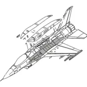   CMK F-16C Conformal Fuel Tank armament für Academy Bausatz - F-16C konform üzemanyagtartályhoz való fegyverzeti készlet, Academy maketthez
