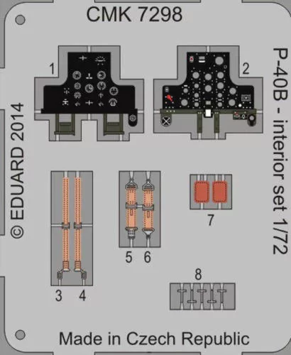 CMK P-40B/C-Interior set for Airfix - belsőtér-részletező készlet