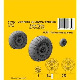 CMK Junkers Ju 88A/C Wheels Late Type - kerékkészlet