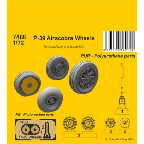 CMK P-39 Airacobra Wheels and Front Leg - kerékkészlet