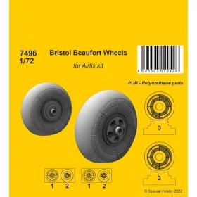   CMK Bristol Beaufort Wheels 1/72 / for Airfix kit - kerékkészlet