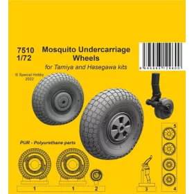   CMK Mosquito Undercarriage Wheels / for 1/72 Tamiya and Hasegawa kits - futóműkerekek, Tamiya / Hasegawa makettekhez