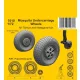 CMK Mosquito Undercarriage Wheels / for 1/72 Tamiya and Hasegawa kits - futóműkerekek, Tamiya / Hasegawa makettekhez
