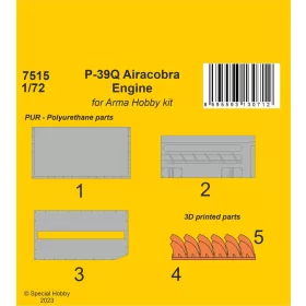 CMK P-39Q Airacobra Engine 1/72 - motor