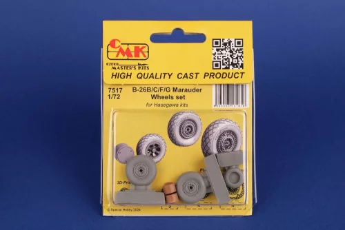 CMK B-26B/C/F/G Marauder Wheels set for Hasegawa and Eduard kits - kerékkészlet