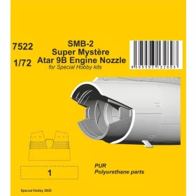   CMK SMB-2 Super Mystère Atar 9B Engine Nozzle for Special Hobby kit - SMB-2 Super Mystère Atar 9B fúvócső – motor