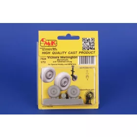   CMK Vickers Wellington Mainwheels and Tailwheel w/Leg for Special Hobby - főfutókerekek és farokkerék futóműszárral