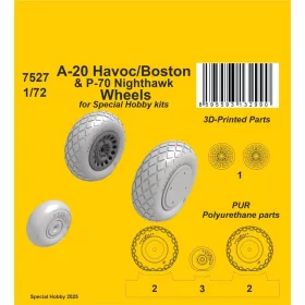   CMK A-20 Havoc/Boston/ P-70 Nighthawk Wheels for Special Hobby - kerékkészlet