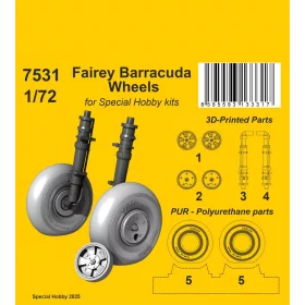   CMK Fairey Barracuda Wheels for Special Hobby - kerékkészlet