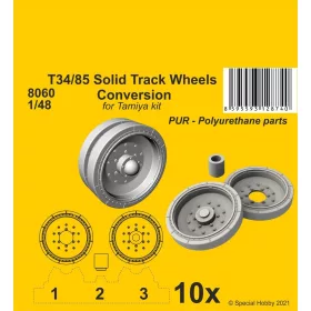   CMK T34/85 Solid Track Wheels Conversion Set - tömör lánctalp-átalakító készlet