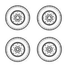  CMK Chevrolet C.15A wheels small type 9x16 (Firestone) - Chevrolet C.15A kis típus 9x16 (Firestone) – kerékkészlet