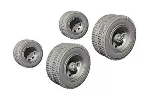CMK Biber Trailer Wheels f.Secial Armour kit - Biber utánfutó – kerékkészlet, Special Armour maketthez