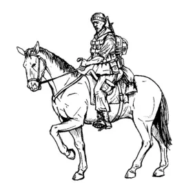   CMK US mounted soldier in Afganistan (1 fig & horse) – állatfigura makett