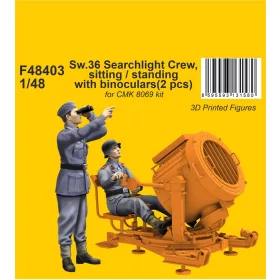   CMK Sw.36 Searchlight Crew, sitting / standing with binoculars – 1:48 figura makett